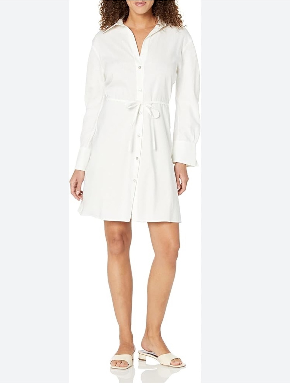 Vince Tie-back Linen Shirt Dress NWT